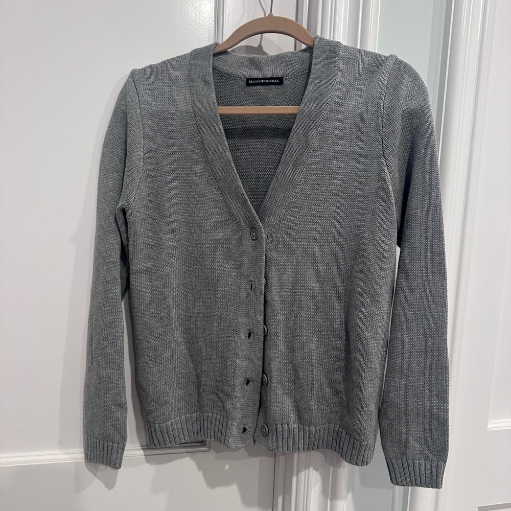 Brandy Melville grey button down sweater